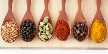 spices on spoons